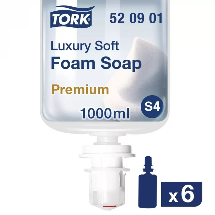 Tork Perfumed Luxury Soft Foam Hand Soap 1Ltr (6 Pack) - Image 2