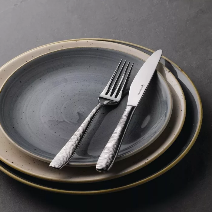 Churchill Stonecast Round Coupe Plate Peppercorn Grey 185mm - Image 3
