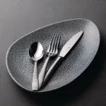 Churchill Studio Prints Raku Triangular Plates Topaz Blue 356mm (Pack of 6) - Image 2