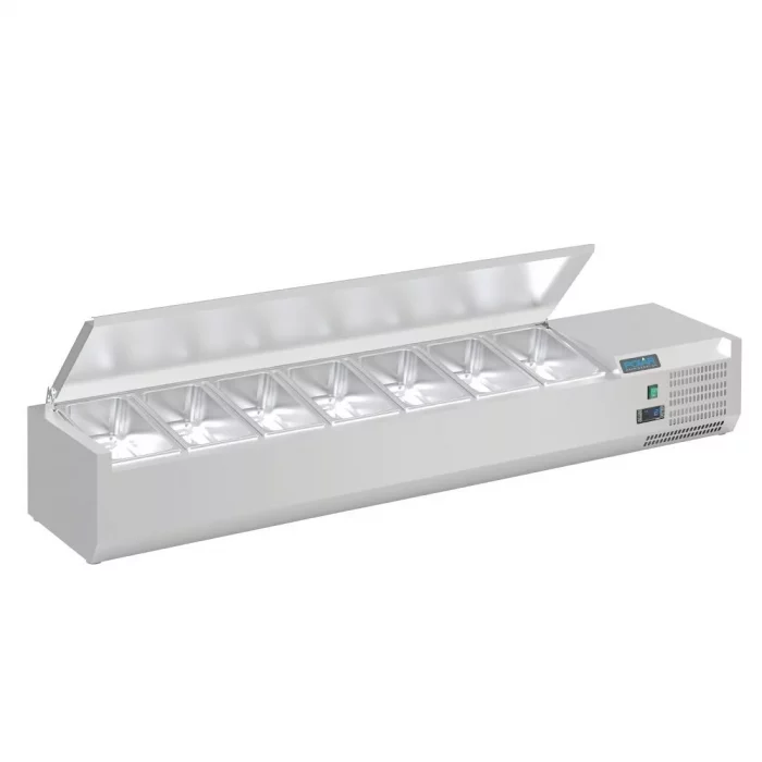 Polar G-Series Countertop Prep Fridge with Lid 7x 1/4GN - Image 2