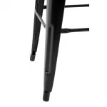 Bolero Bistro Backrest High Stools with Wooden Seat Pad Black (Pack of 4) - Image 7