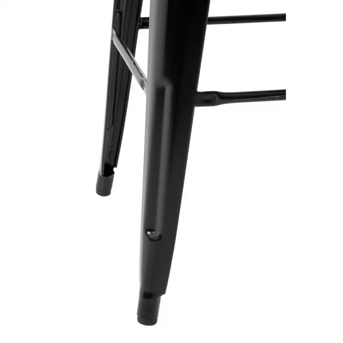 Bolero Bistro Backrest High Stools with Wooden Seat Pad Black (Pack of 4) - Image 7