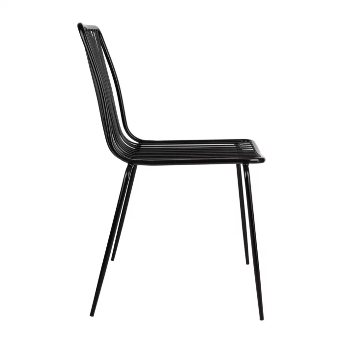 Bolero Steel Wire Dining Chairs Black (Pack of 4) - Image 2