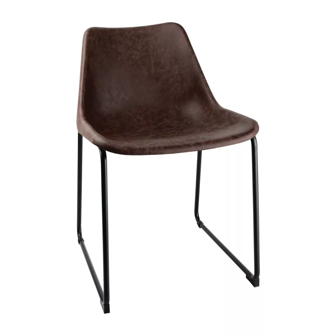 fb881_industrialchairmocha1.jpg Bolero Rodeo Side Chairs Mocha (Pack of 2) - Image 1