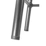 Bolero Cantina Low Stools with Wooden Seat Pad Metallic Grey (Pack of 4) - Image 4