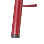 Bolero Cantina Low Stools with Wooden Seat Pad Wine Red (Pack of 4) - Image 4