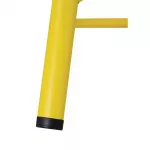 Bolero Cantina Low Stools with Wooden Seat Pad Yellow (Pack of 4) - Image 4