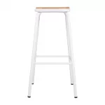 Bolero Cantina High Stools with Wooden Seat Pad White (Pack of 4) - Image 3
