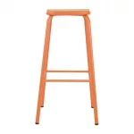 Bolero Cantina High Stools with Wooden Seat Pad Orange (Pack of 4) - Image 3