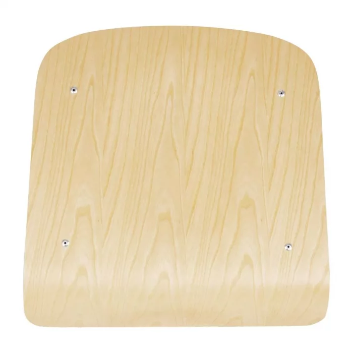 Bolero Cantina Side Chairs with Wooden Seat Pad and Backrest White (Pack of 4) - Image 5