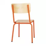 Bolero Cantina Side Chairs with Wooden Seat Pad and Backrest Orange (Pack of 4) - Image 4