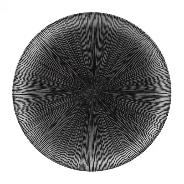Churchill Studio Prints Agano Coupe Plates Black 260mm (Pack of 12) - Image 1