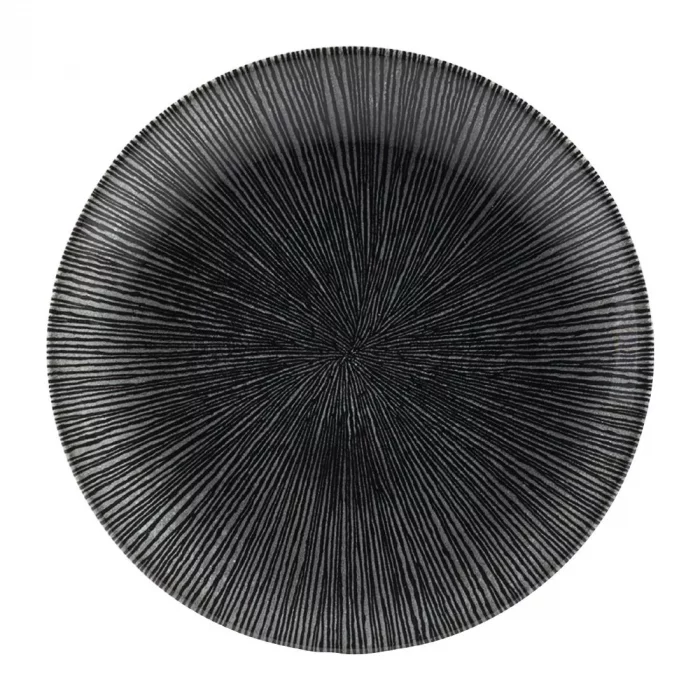 Churchill Studio Prints Agano Coupe Plates Black 165mm (Pack of 12) - Image 1