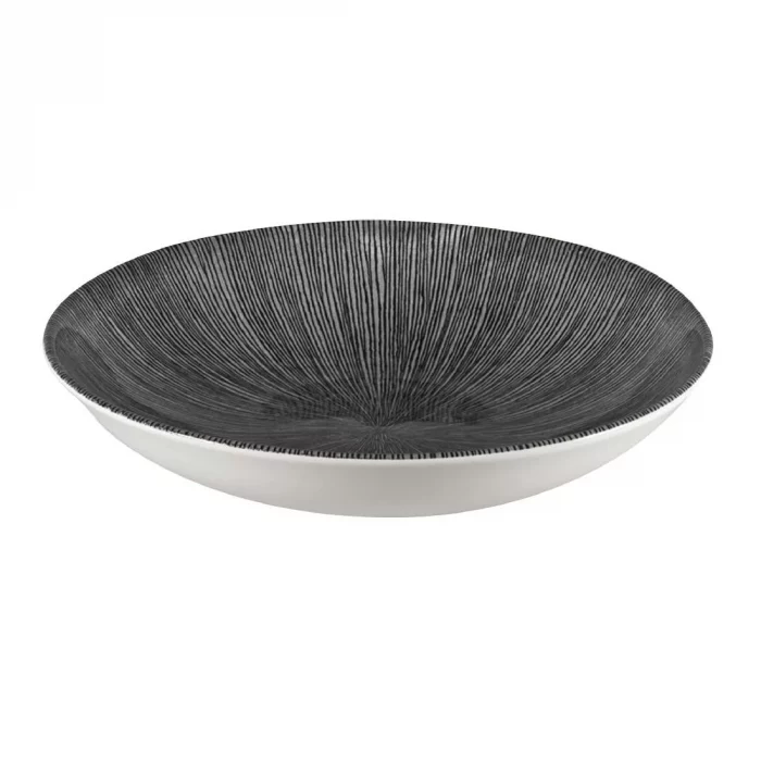 Churchill Studio Prints Agano Coupe Bowls Black 248mm (Pack of 12) - Image 1