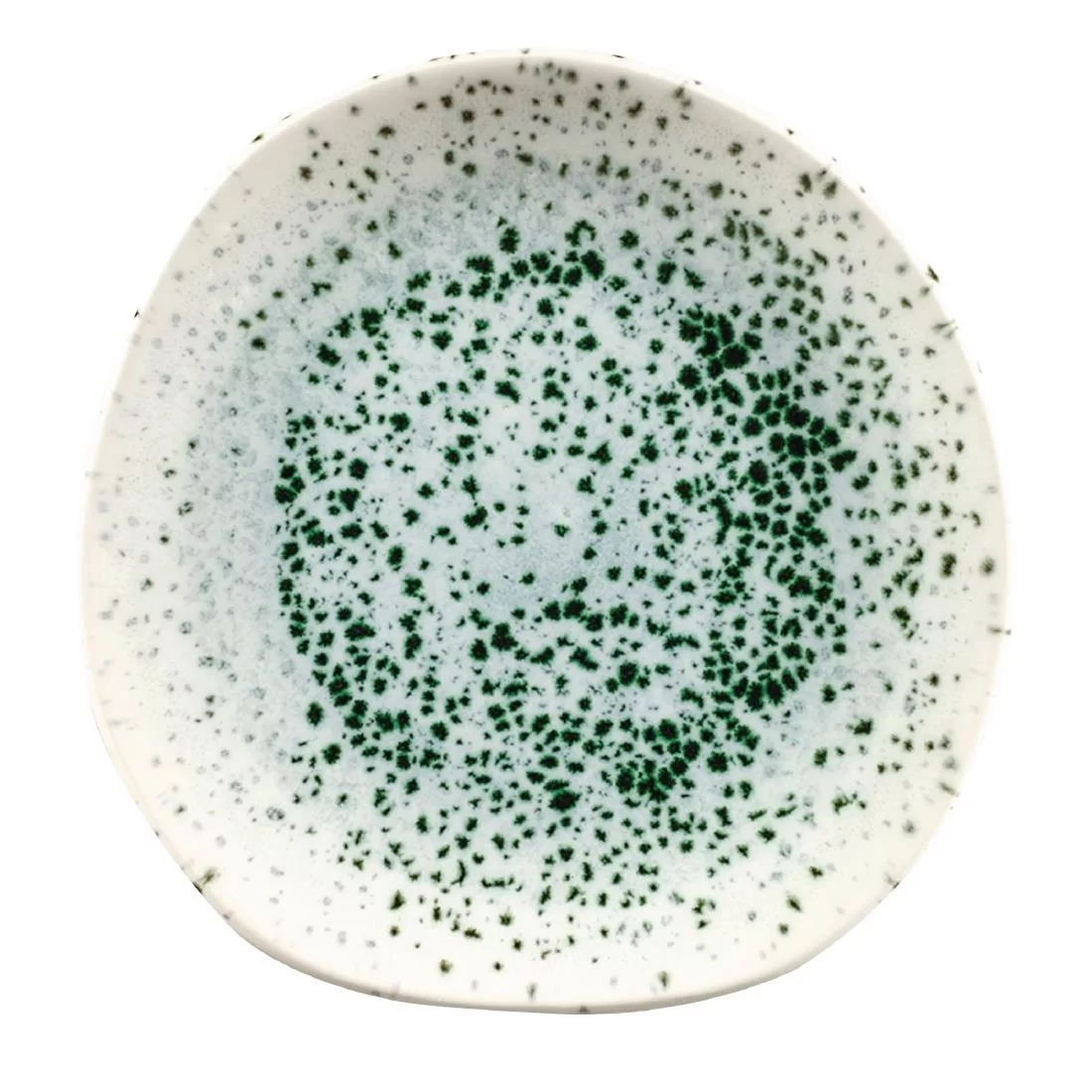 fc123_churchill.jpg Churchill Studio Prints Mineral Green Centre Print Organic Round Plates 186mm (Pack of 12) - Image 1