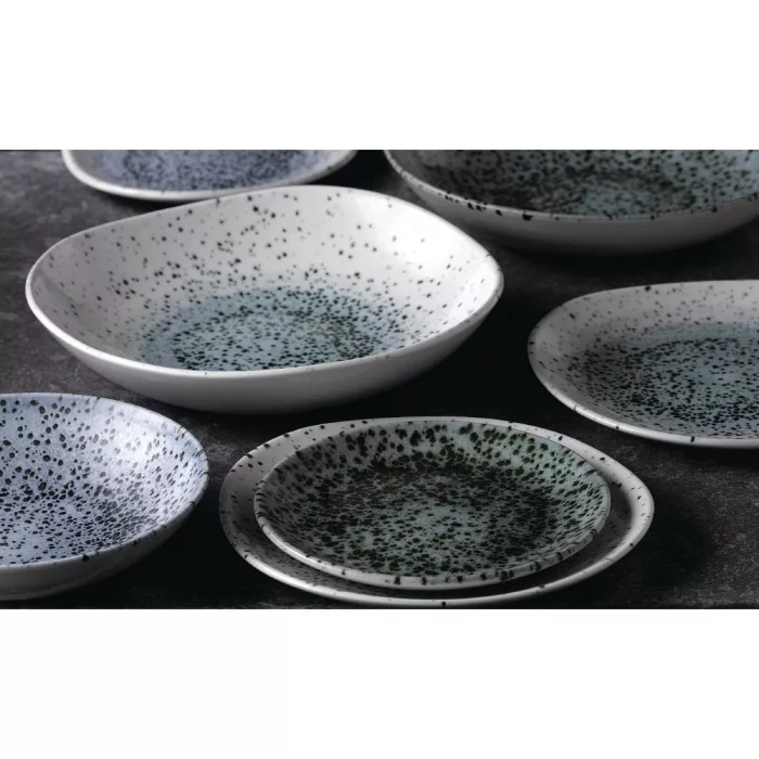 Churchill Studio Prints Mineral Green Centre Organic Round Bowls 253mm (Pack of 12) - Image 3