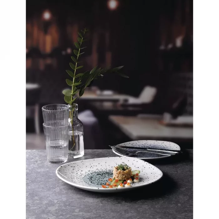 Churchill Studio Prints Mineral Blue Centre Organic Round Plates 264mm (Pack of 12) - Image 2