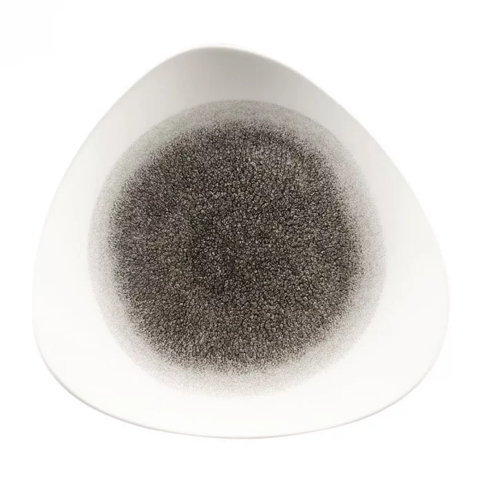 Churchill Studio Prints Raku Triangle Plates Quartz Black 265mm (Pack of 12) - Image 1