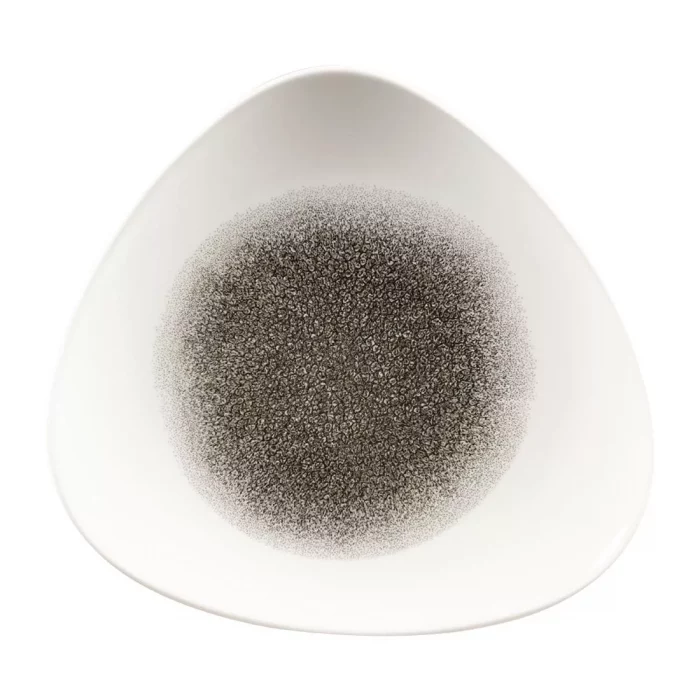 Churchill Studio Prints Raku Triangle Plates Quartz Black 229mm (Pack of 12) - Image 1