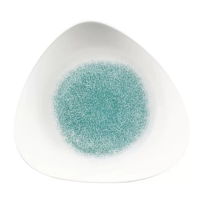 Churchill Studio Prints Raku Triangle Plates Jade Green 311mm (Pack of 6) - Image 1