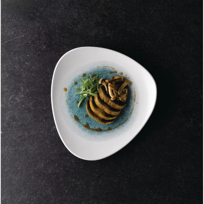 Churchill Studio Prints Raku Triangle Plates Jade Green 265mm (Pack of 12) - Image 3