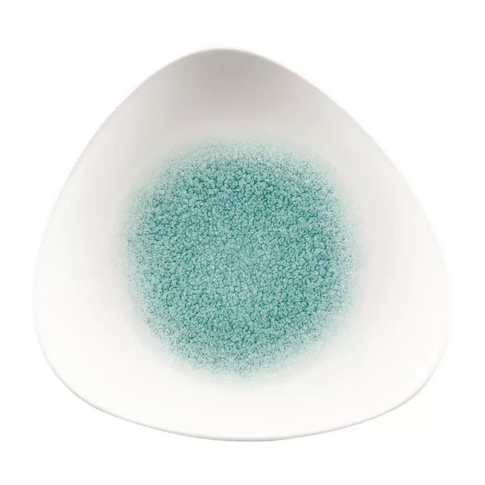 Churchill Studio Prints Raku Triangle Plates Jade Green 229mm (Pack of 12) - Image 1