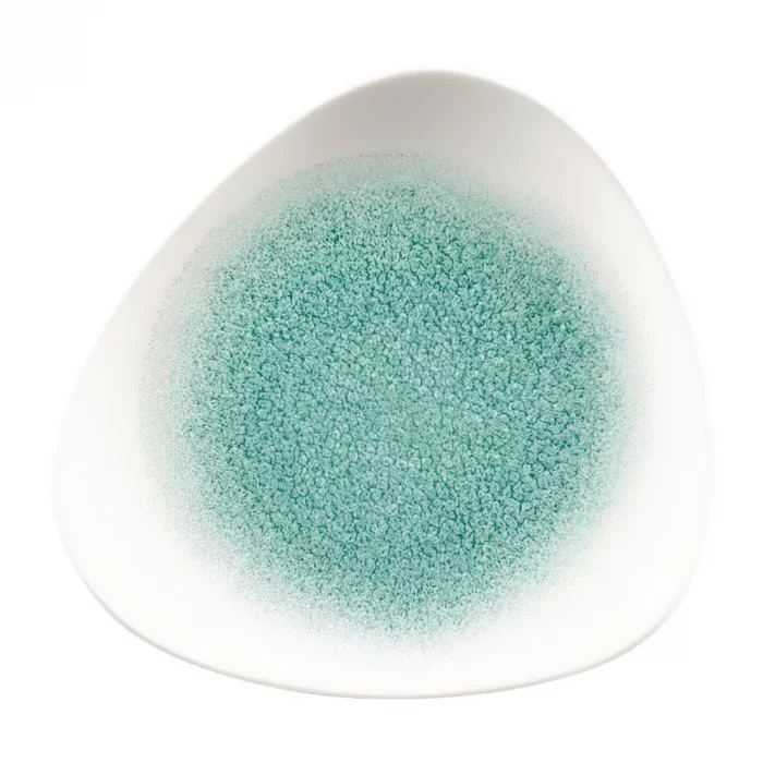 Churchill Studio Prints Raku Triangle Plates Jade Green 192mm (Pack of 12) - Image 1