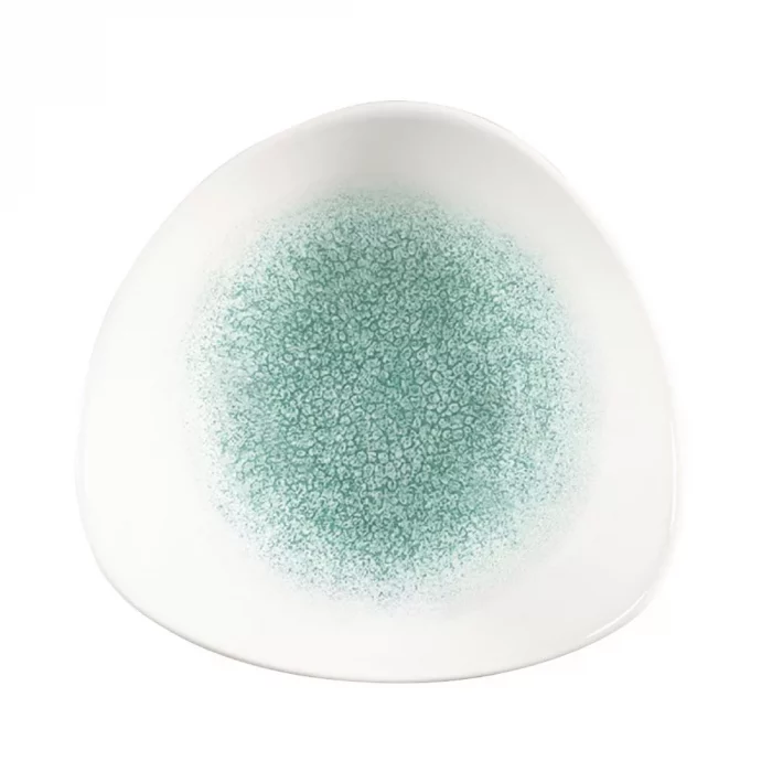 Churchill Studio Prints Raku Triangle Bowls Jade Green 185mm 370ml (Pack of 12) - Image 1