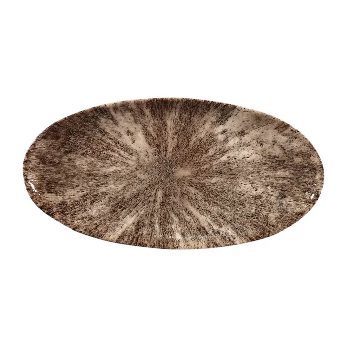 Churchill Studio Prints Stone Chefs Plates Zircon Brown 347 x 173mm (Pack of 6) - Image 1