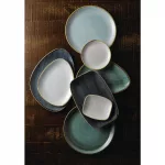 Churchill Stonecast Triangular Chefs Plates Blueberry 365 x 250mm (Pack of 6) - Image 2