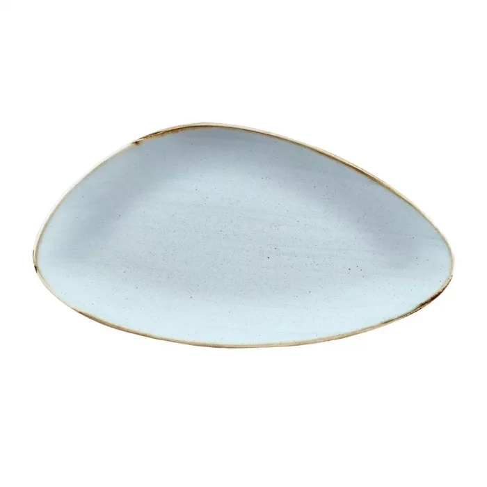 Churchill Stonecast Triangular Chefs Plates Duck Egg 355 x 188mm (Pack of 6) - Image 1