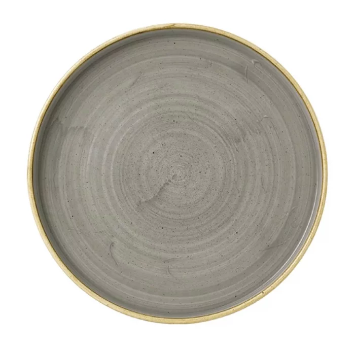 Churchill Stonecast Walled Chefs Plates Peppercorn Grey 210mm (Pack of 6) - Image 1