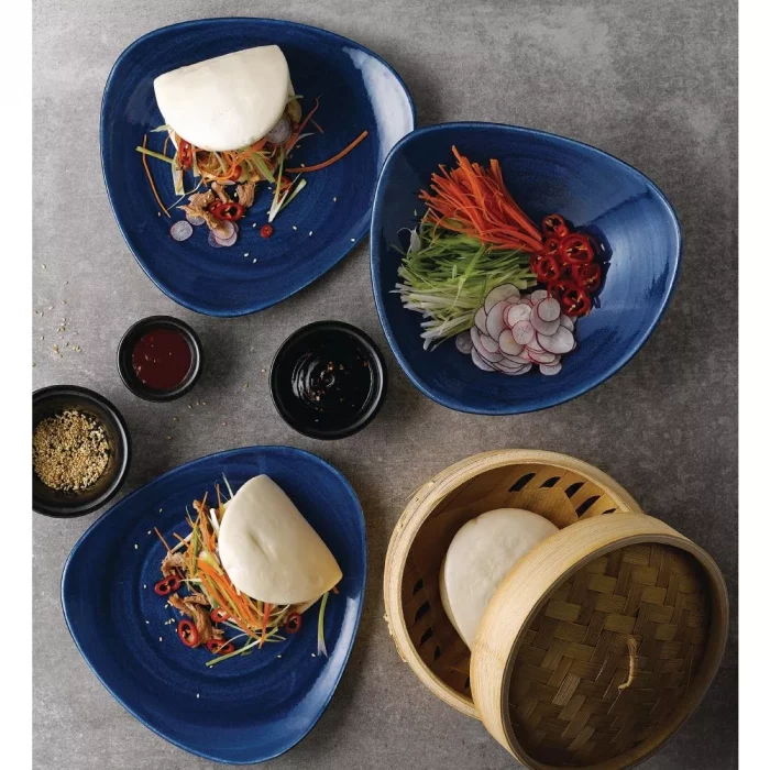 Churchill Stonecast Patina Triangular Bowls Cobalt 153mm (Pack of 12) - Image 2