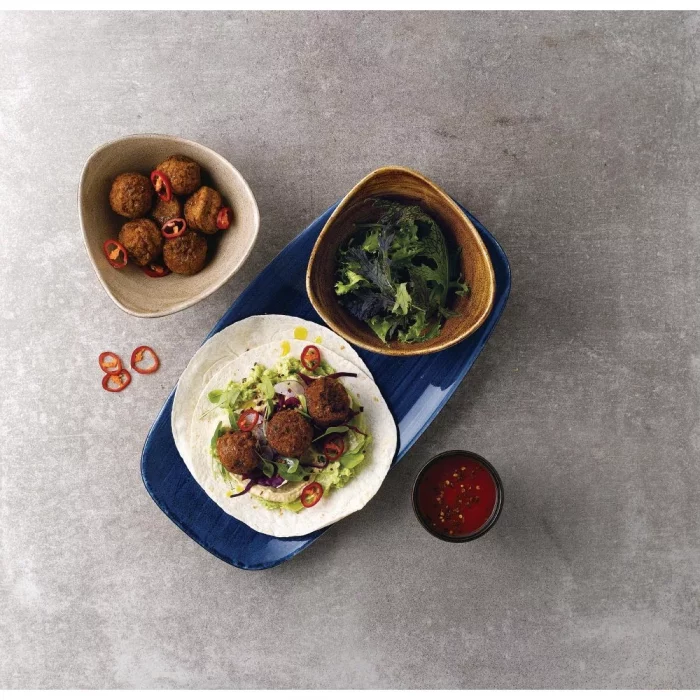Churchill Stonecast Patina No. 3 Chefs Plates Cobalt 298 x 153mm (Pack of 12) - Image 2