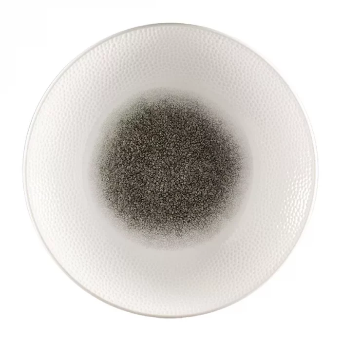 Churchill Isla Centre Print Deep Coupe Plates Quartz Black 255mm (Pack of 12) - Image 1