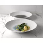 Churchill Bamboo Centre Print Deep Coupe Plates Topaz Blue 281mm (Pack of 12) - Image 5