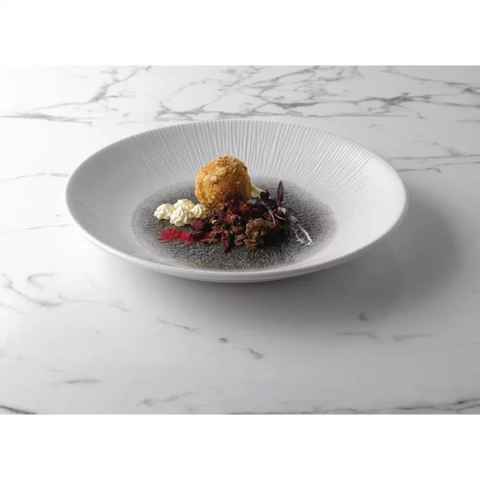 Churchill Bamboo Centre Print Deep Coupe Plates Quartz Black 281mm (Pack of 12) - Image 7