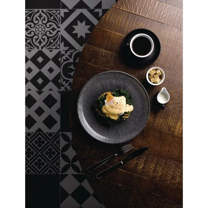 Churchill Studio Prints Agano Coupe Plates Black 260mm (Pack of 12) - Image 4