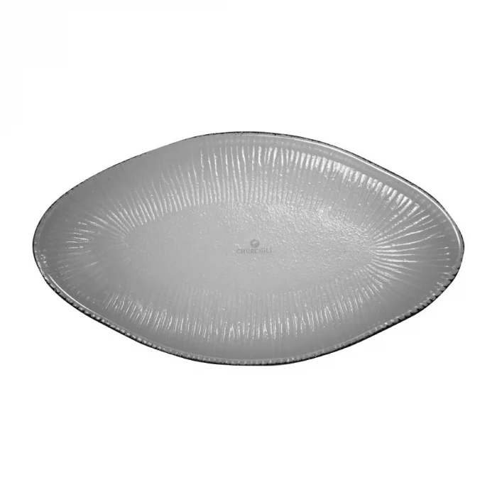 Churchill Bamboo Organic Oval Glass Platter Dusk 295 x 162mm (Pack of 6) - Image 1