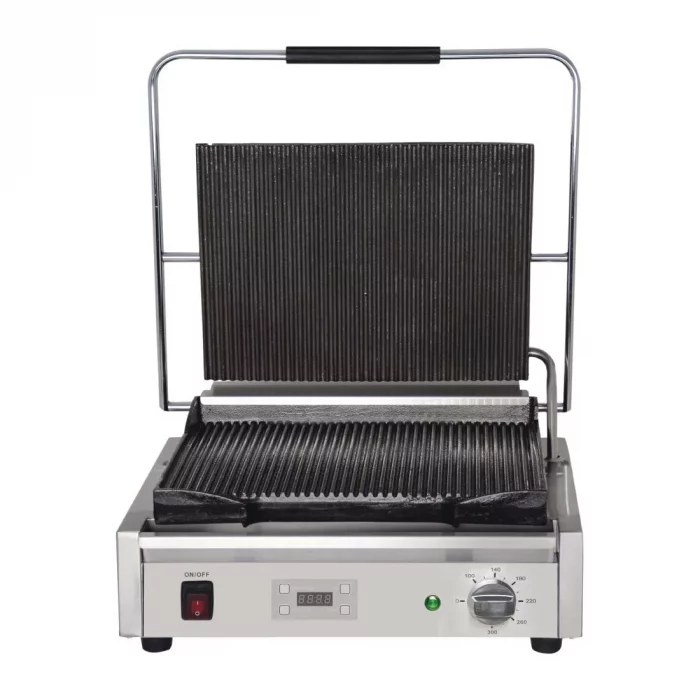 Buffalo Large Ribbed Contact Grill - Image 1