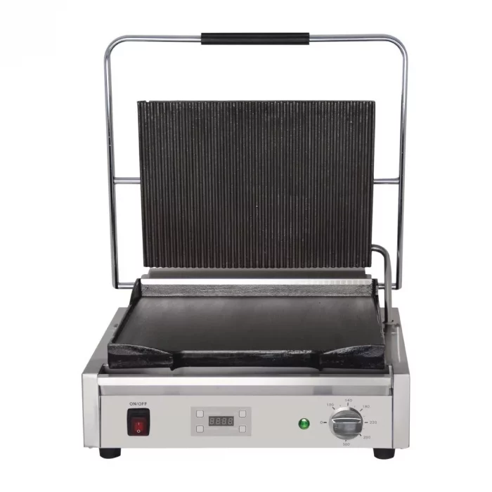 Buffalo Large Ribbed Top Contact Grill - Image 1