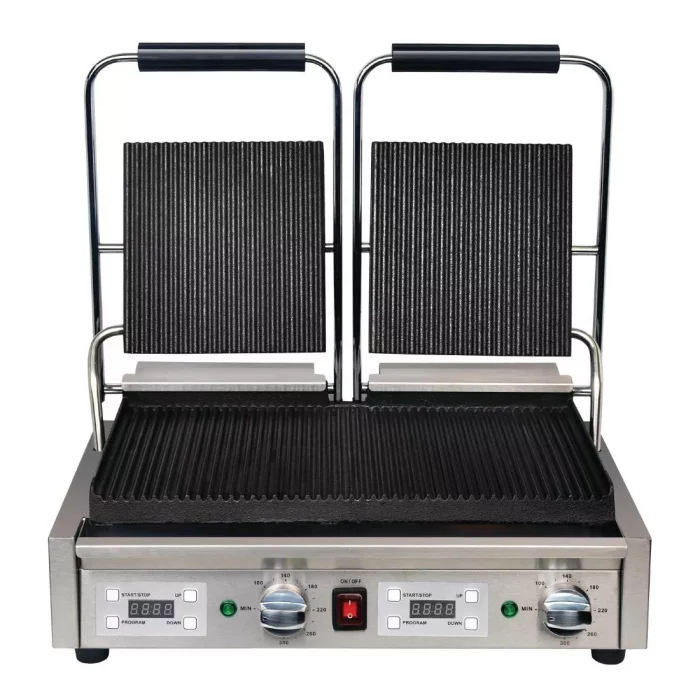 Buffalo Double Ribbed Contact Grill - Image 7