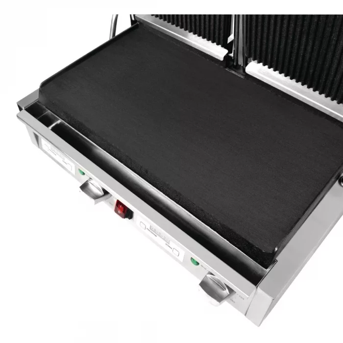 Buffalo Double Ribbed Top Contact Grill - Image 2
