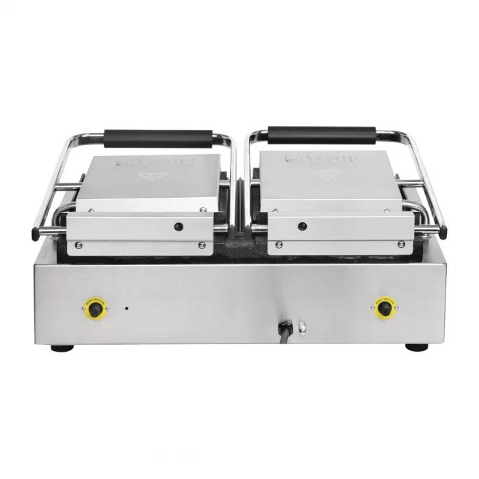 Buffalo Double Ribbed Top Contact Grill - Image 3
