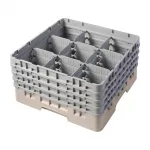 Cambro Camrack Beige 9 Compartments Max Glass Height 215mm