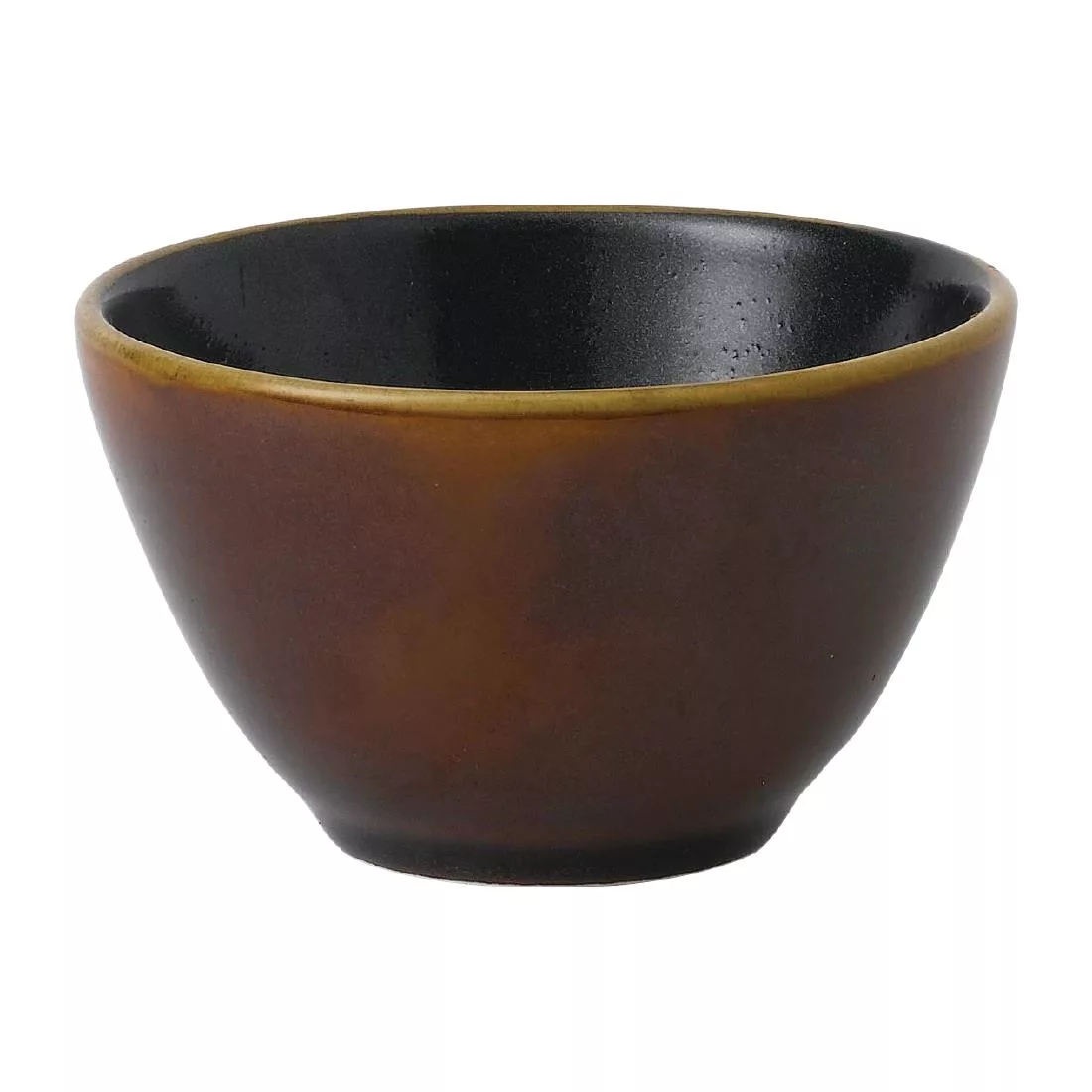 fd820_side.jpg Churchill Super Vitrified Nourish Cinnamon Brown Two Tone Deep Bowls 102mm (Pack of 12) - Image 1
