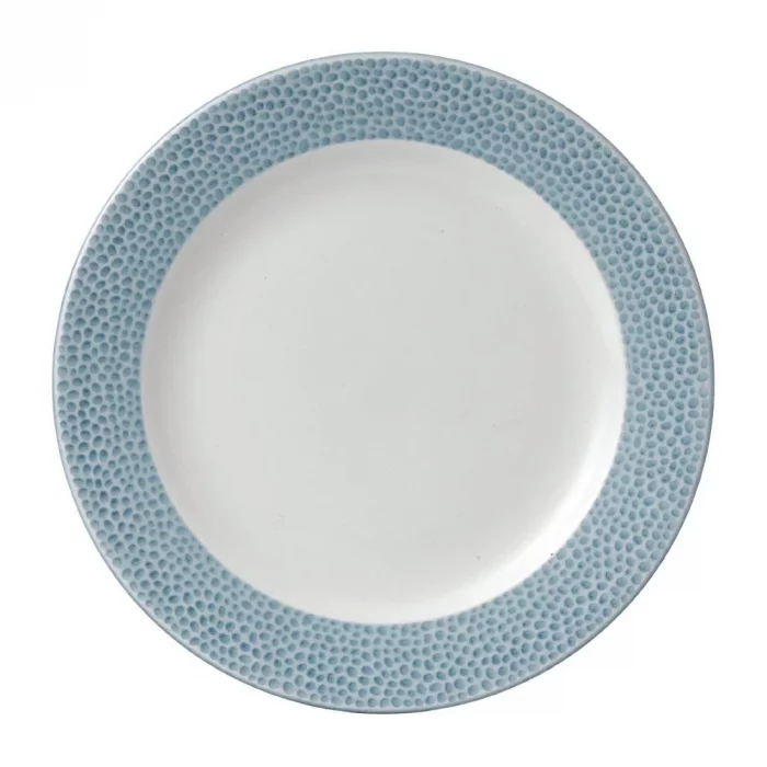 Churchill Isla Spinwash Profile Footed Plates Ocean Blue 232mm (Pack of 12) - Image 1