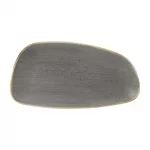 Churchill Stonecast Oval Plates Grey 300x146mm (Pack of 12)