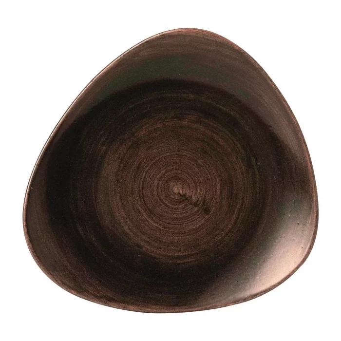 Churchill Stonecast Patina Lotus Plates Iron Black 254mm (Pack of 12) - Image 1