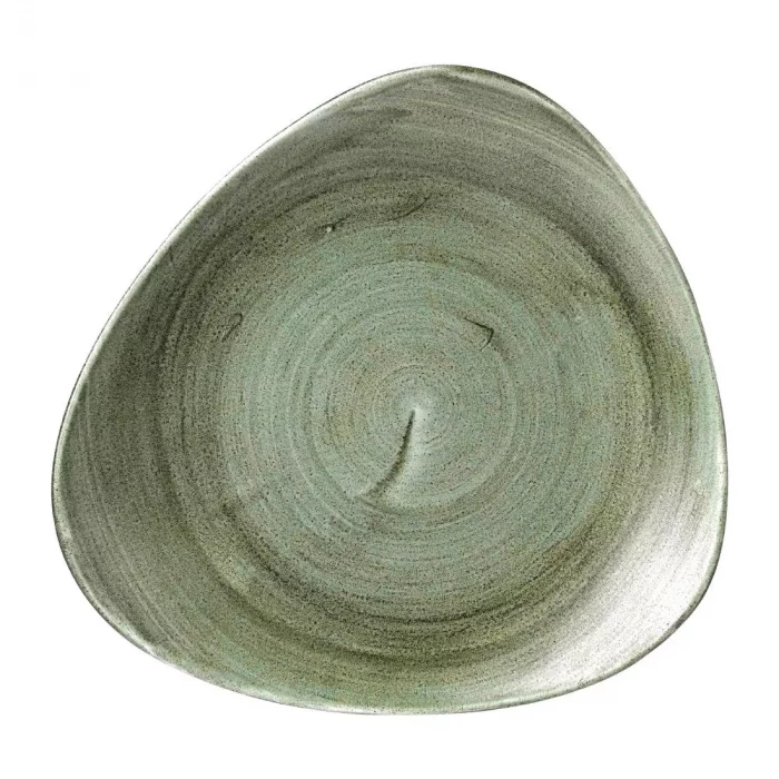 Churchill Stonecast Patina Lotus Plates Burnished Green 254mm (Pack of 12) - Image 1